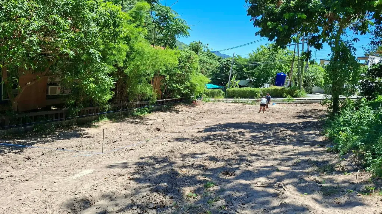Client walking the site with us to confirm the target levels