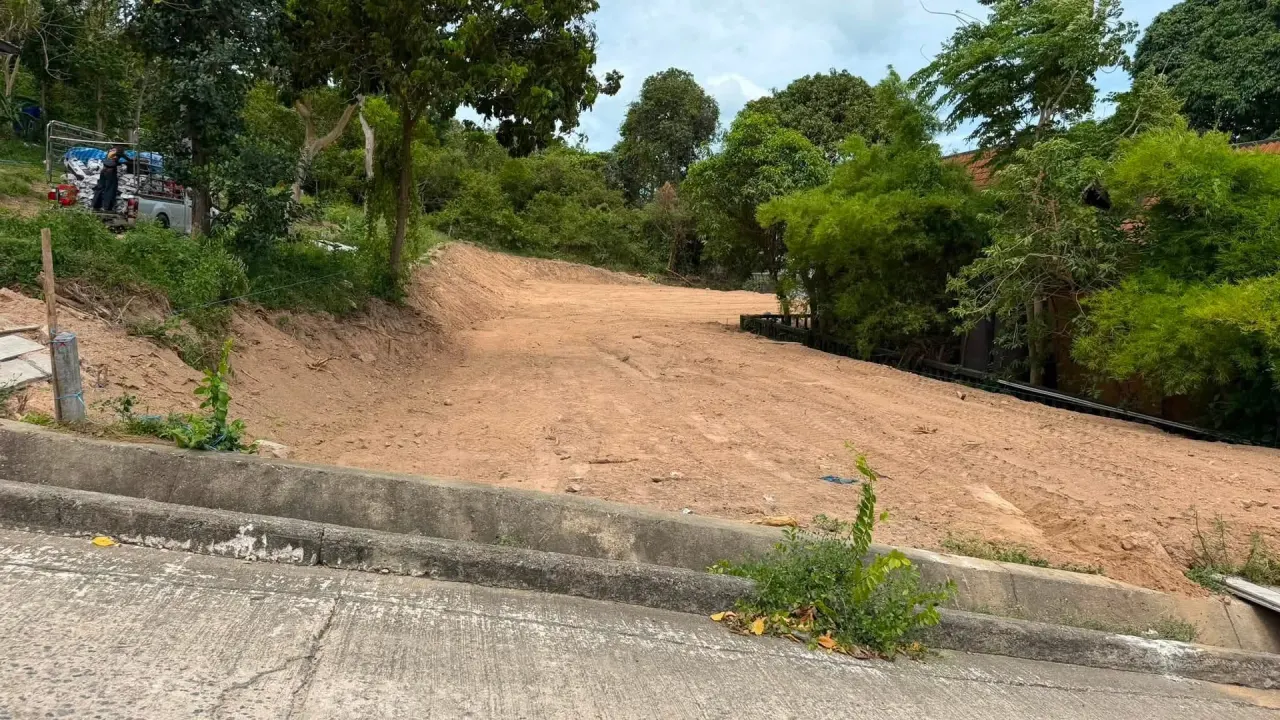 Finished leveled plot, ready for construction