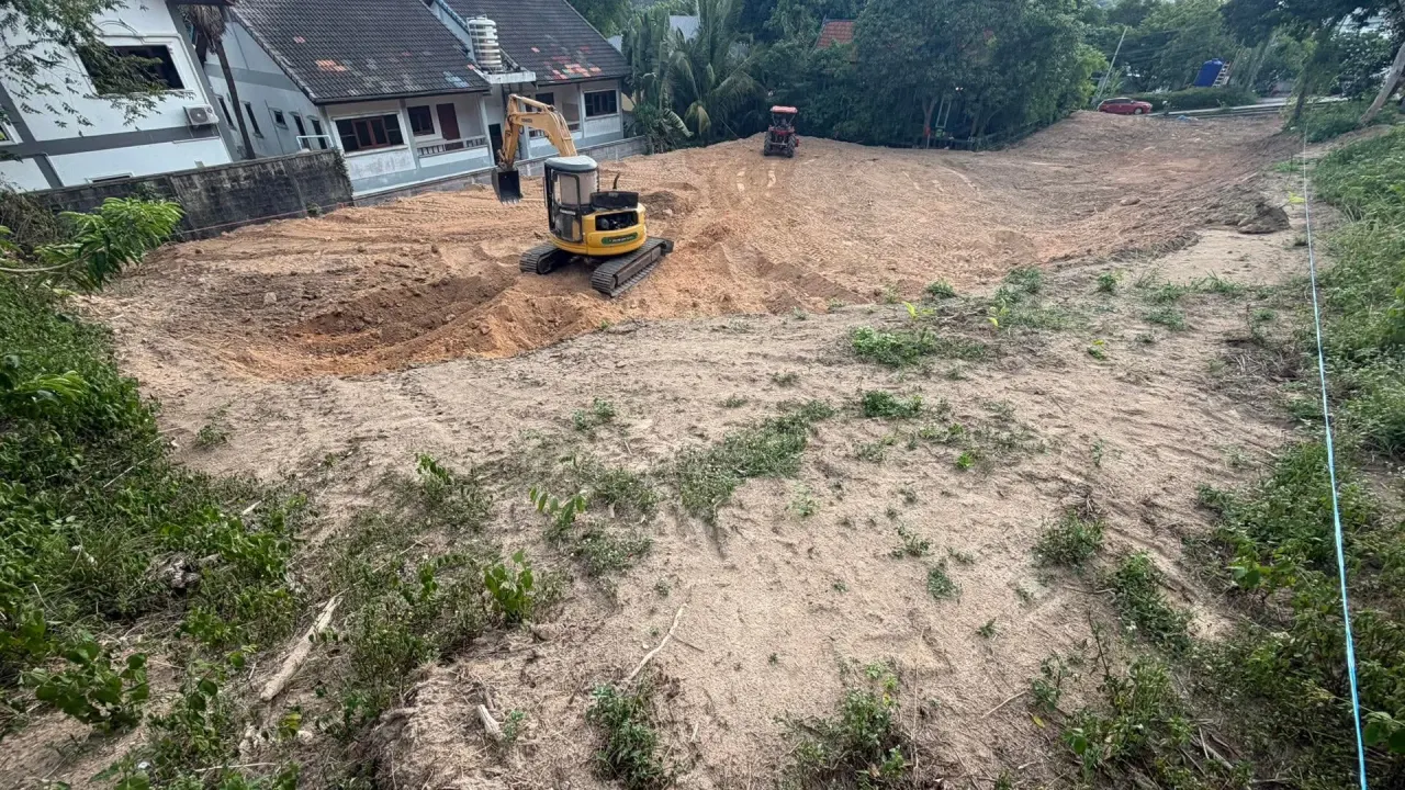 Overview of the plot in Bo Put before leveling work began