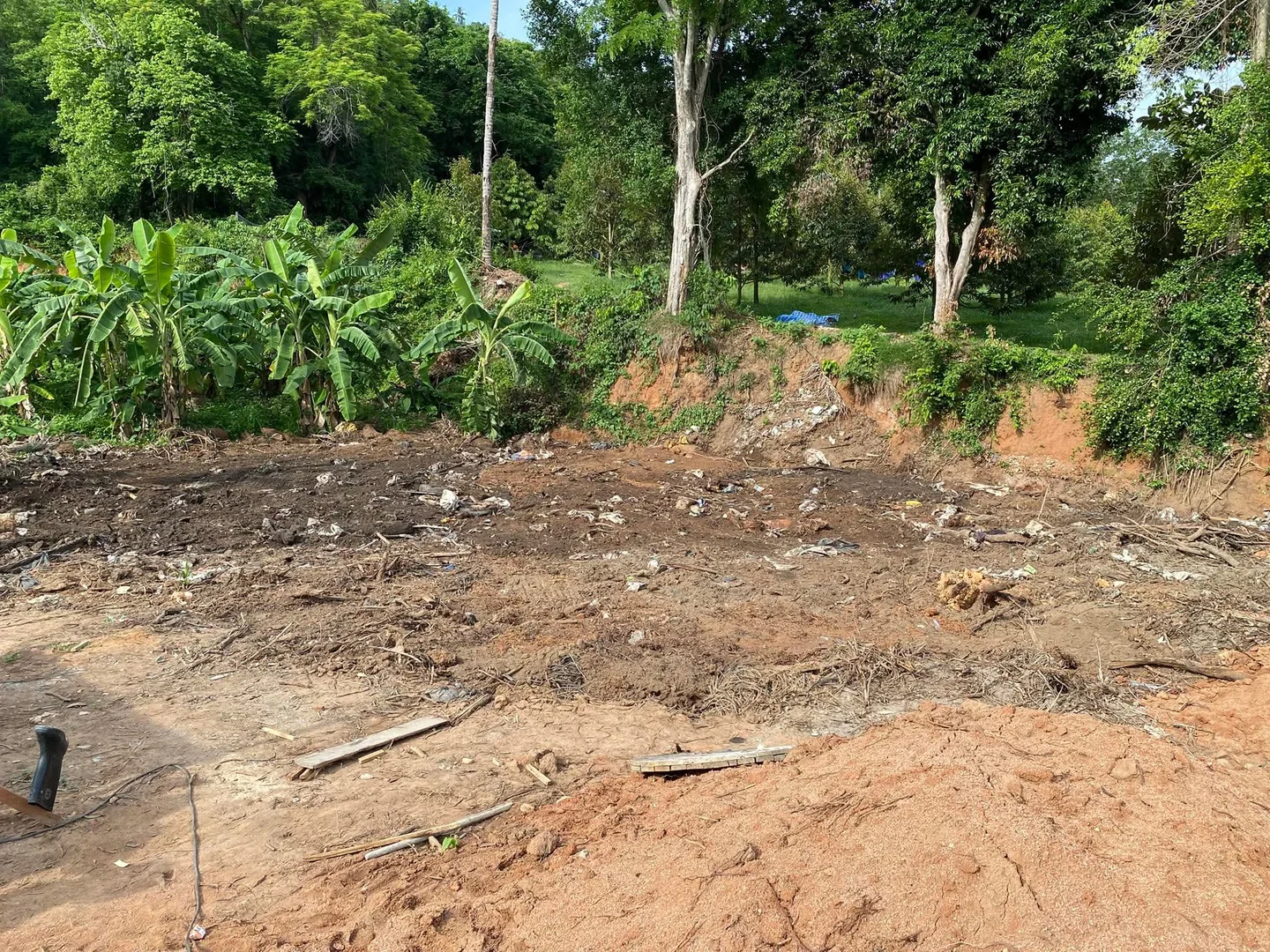 Site after clearance - clean ground ready for the construction team to move in