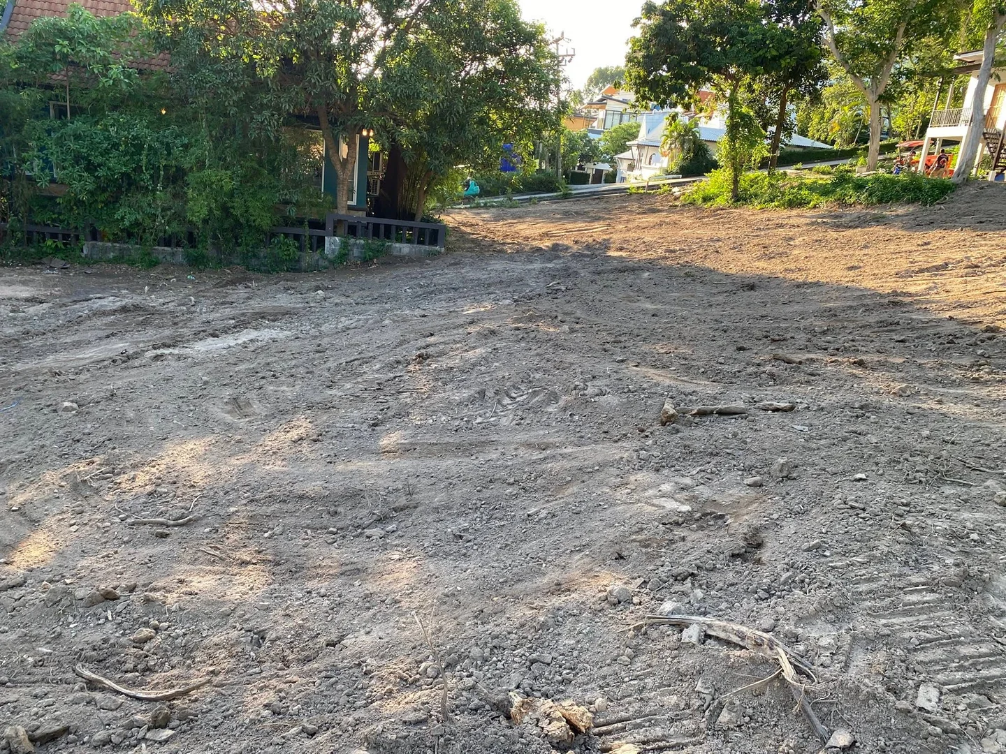 Plot cleared and leveled after day one