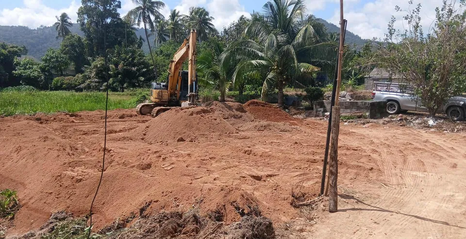 Earthworks and site preparation on Koh Samui