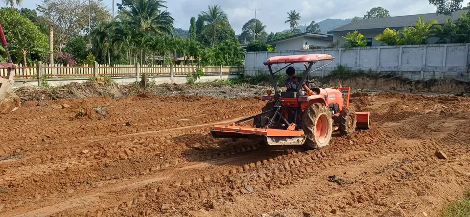 Earthworks and soil movement on a site in Koh Samui